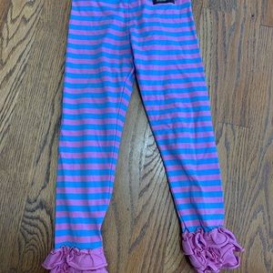 Matilda Jane Striped Ruffle Leggings size 4
